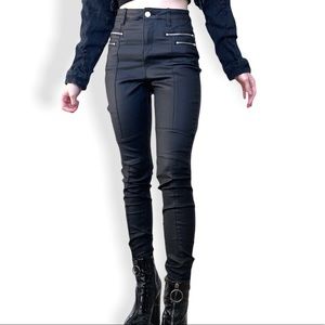 Black Leather Pants from Missguided